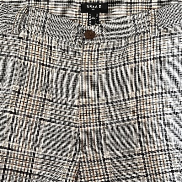 🌫️ Forever 21 Men's Skinny Dress Pants – Soft-Spoken Gray Plaid (Size 34) NWOT - Picture 5 of 6